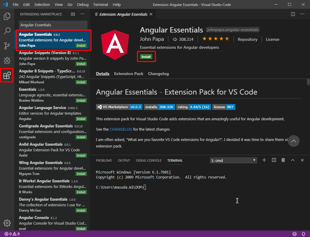 Visual Studio Code(VSCode)でAngular開発環境構築 | IT王子の技術ブログ